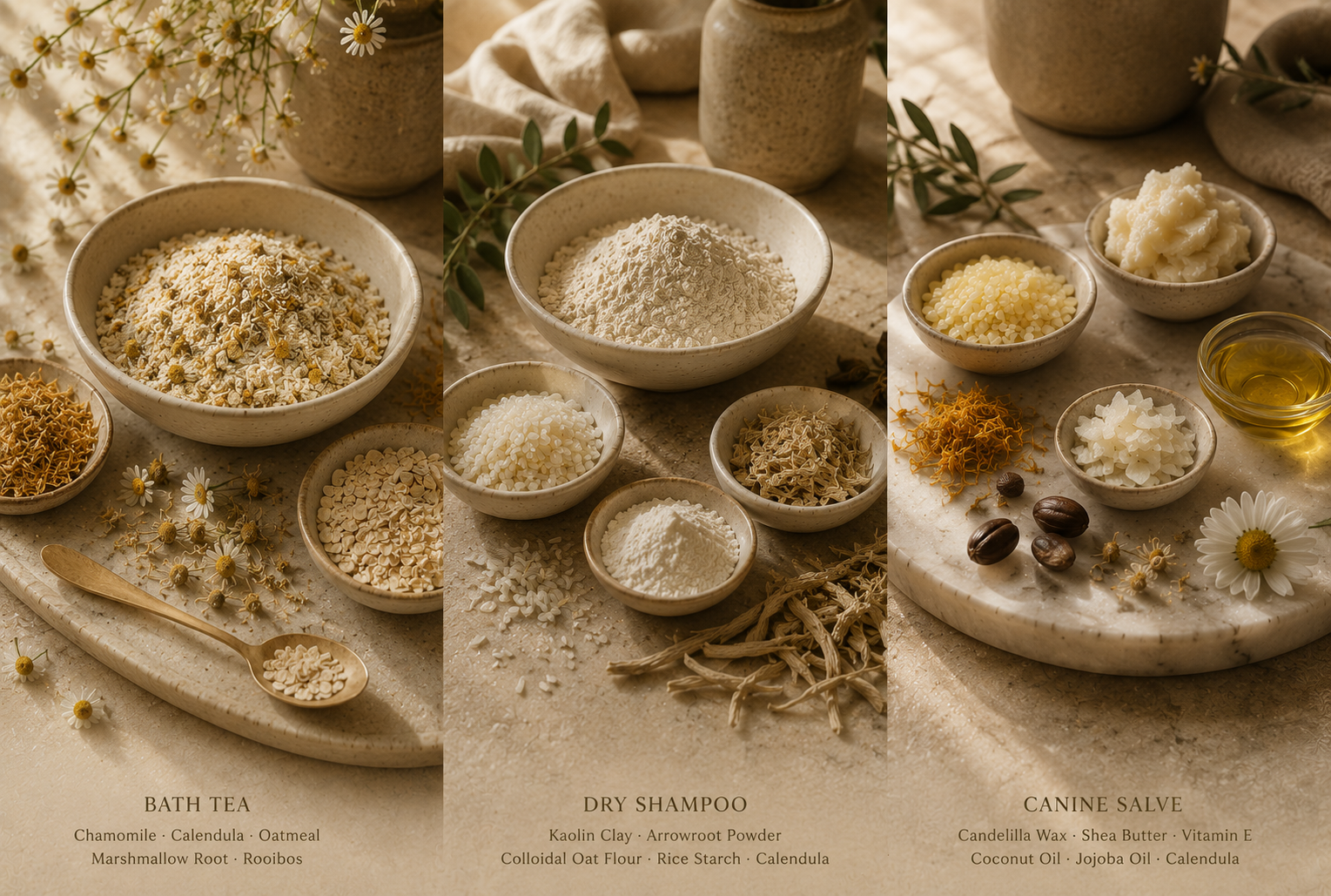 Botanical ingredients selected for the Dermal Dossier